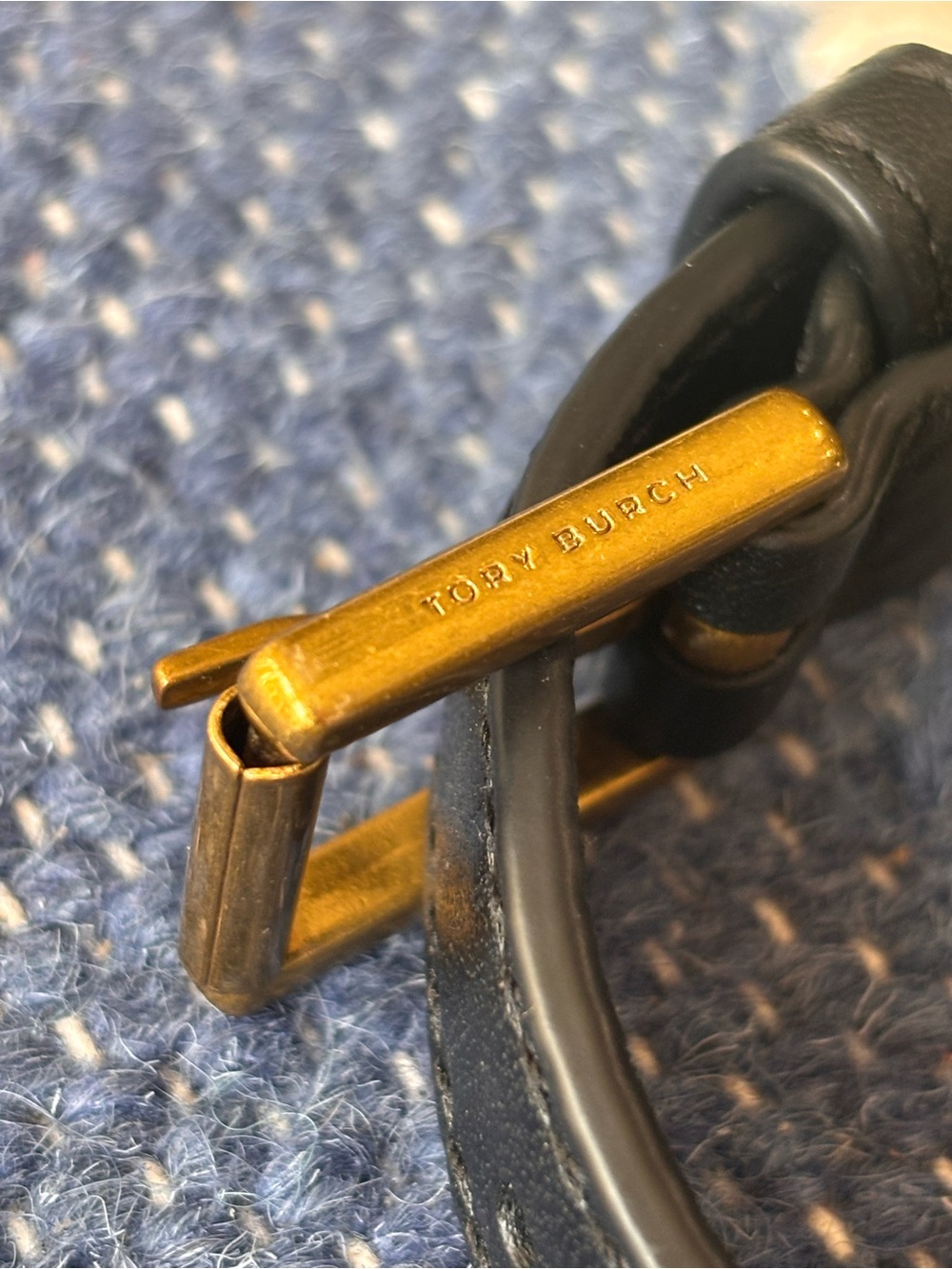 Tory Burch Black Leather Replacement Purse Strap - Picture 4 of 5